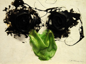 F2 - Black & Green Flowers by Romeo Osorio